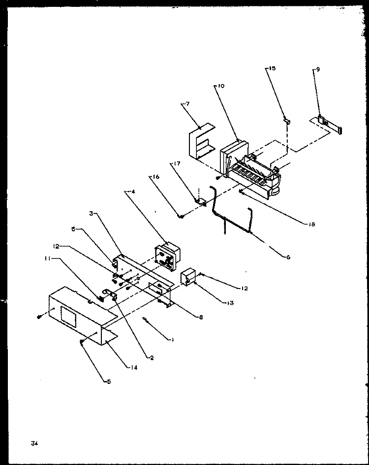 ICE MAKER Diagram and Parts List for SXD20NE P1162504W E Amana Refrigerator