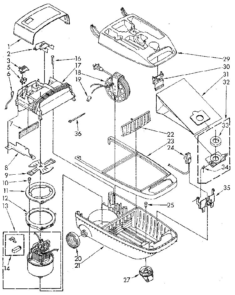 Base Assembly Diagram and Parts List for 1162039080  Kenmore Canister Vacuum