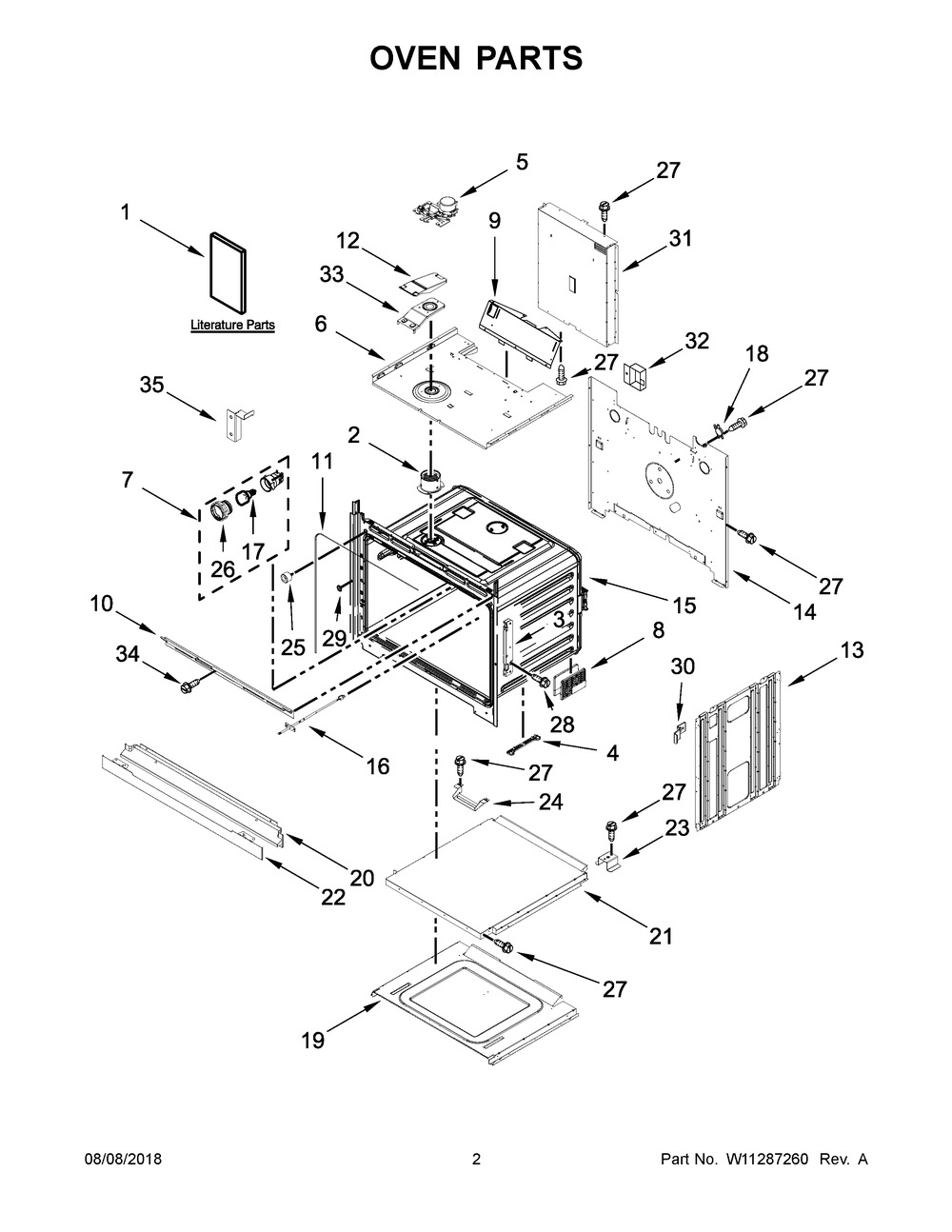 Oven Parts Diagram and Parts List for MEW9527FZ03  Maytag Wall Oven