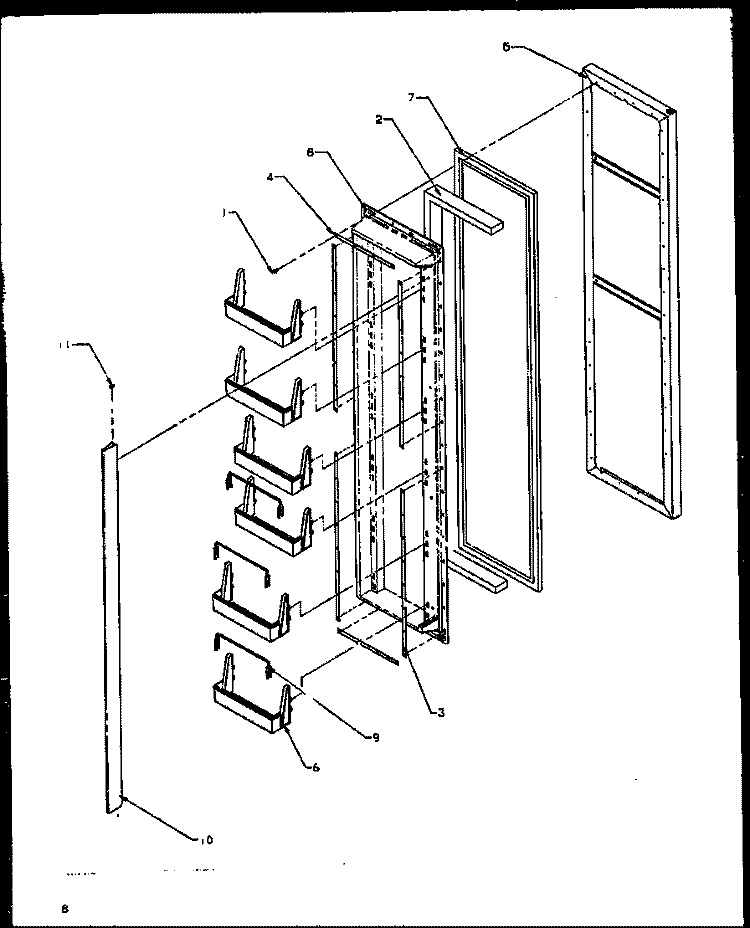 FZ DOOR Diagram and Parts List for ELEC REF  Amana Refrigerator