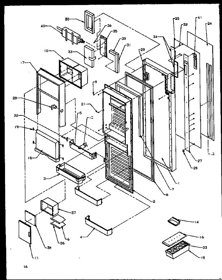 REF DOOR Diagram and Parts List for ELEC REF  Amana Refrigerator