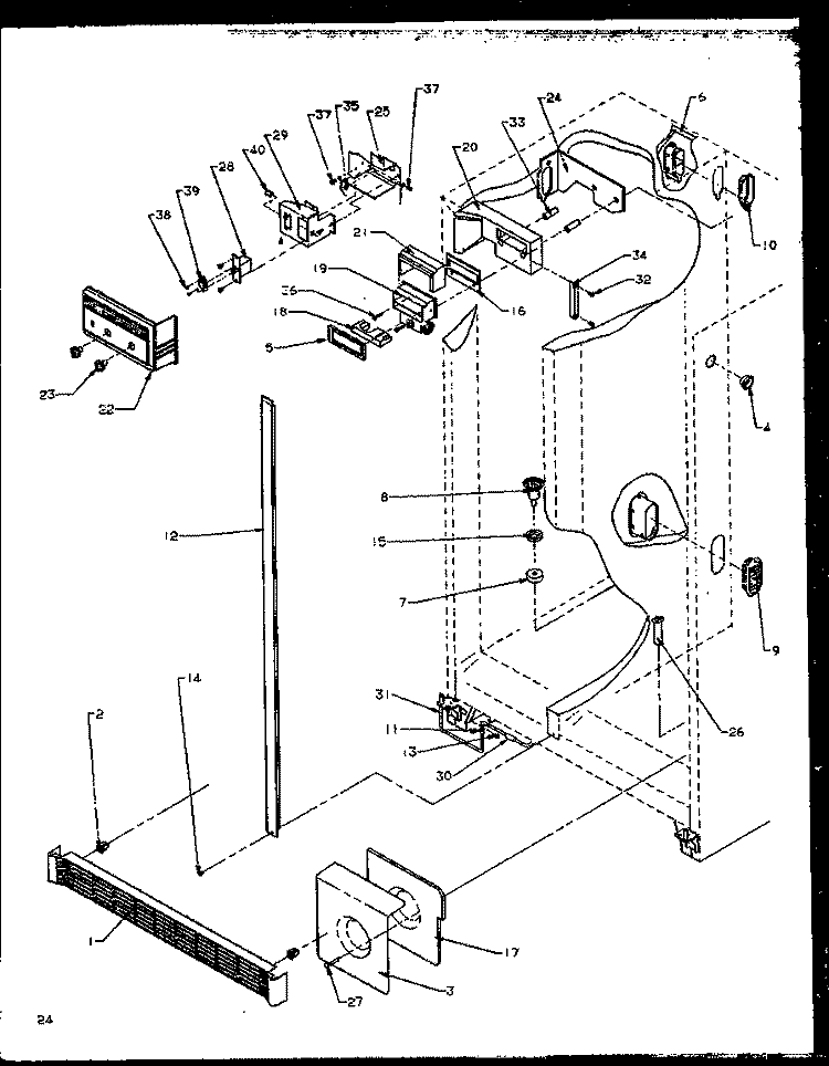 REF / FZ CONTROLS AND CABINET PARTS Diagram and Parts List for ELEC REF  Amana Refrigerator