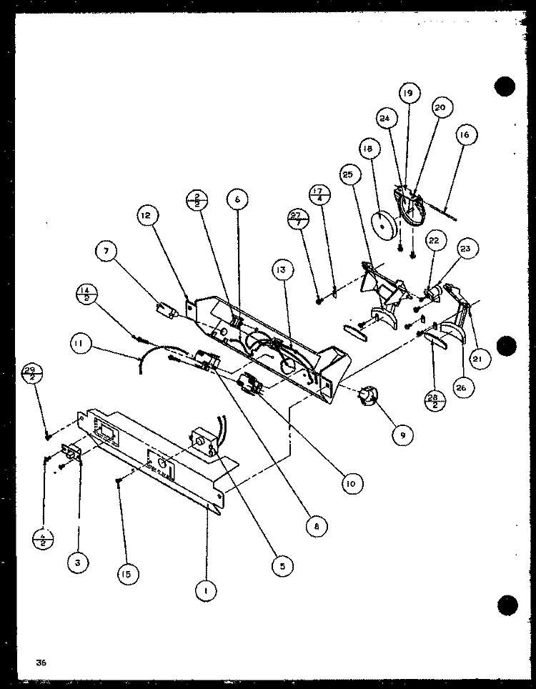 ICE AND WATER CAVITY Diagram and Parts List for SLD25M2W P1121107W W Amana Refrigerator