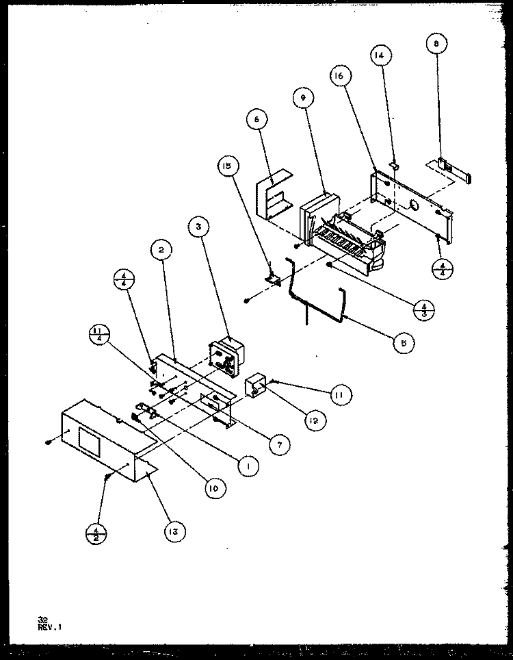 ICE MAKER Diagram and Parts List for SQD25MB3L P1153404W L Amana Refrigerator
