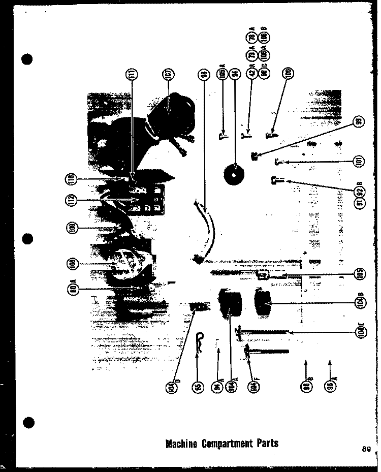 MACHINE COMPARTMENT PARTS Diagram and Parts List for TCI-19D  Amana Refrigerator