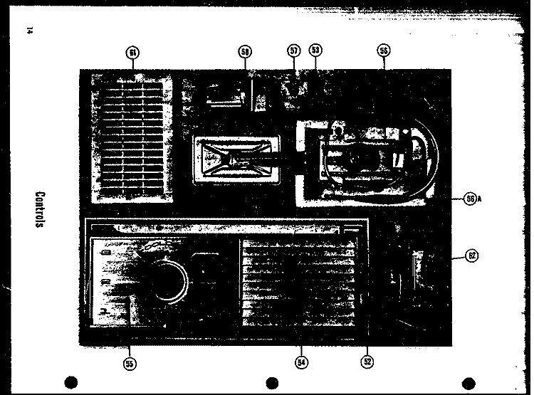 CONTROLS Diagram and Parts List for T-17E  Amana Refrigerator