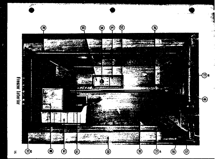 FZ INTERIOR Diagram and Parts List for T-17E  Amana Refrigerator