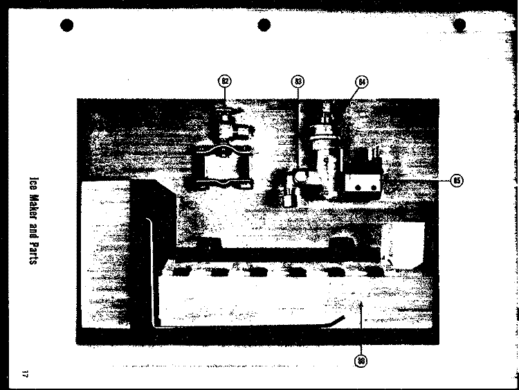 ICE MAKER AND PARTS Diagram and Parts List for T-17E  Amana Refrigerator