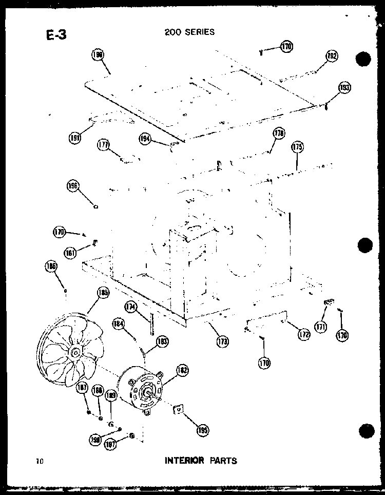 Interior Parts Diagram and Parts List for 218-3EW P55417-42R Amana Air Conditioner