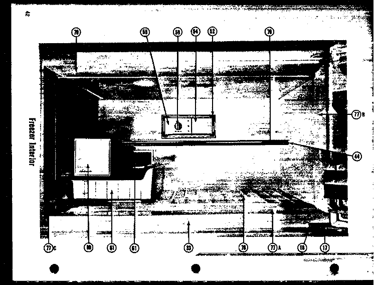 FZ INTERIOR Diagram and Parts List for TCI-19LE  Amana Refrigerator