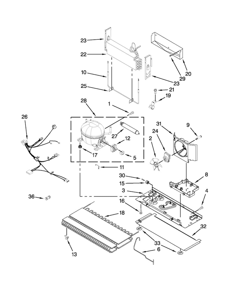Unit Parts Diagram and Parts List for MFX2570AEB0  Maytag Refrigerator