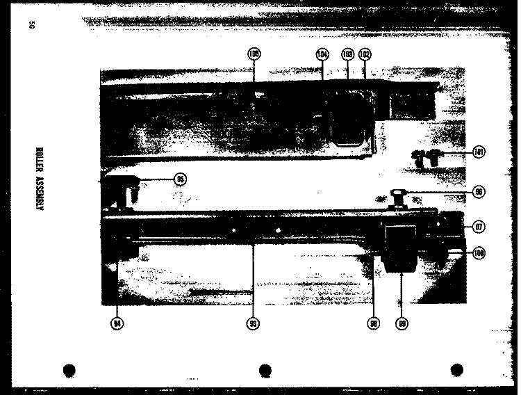ROLLER ASSY Diagram and Parts List for TCI-19LE  Amana Refrigerator