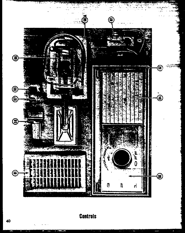 CONTROLS Diagram and Parts List for T-17D  Amana Refrigerator