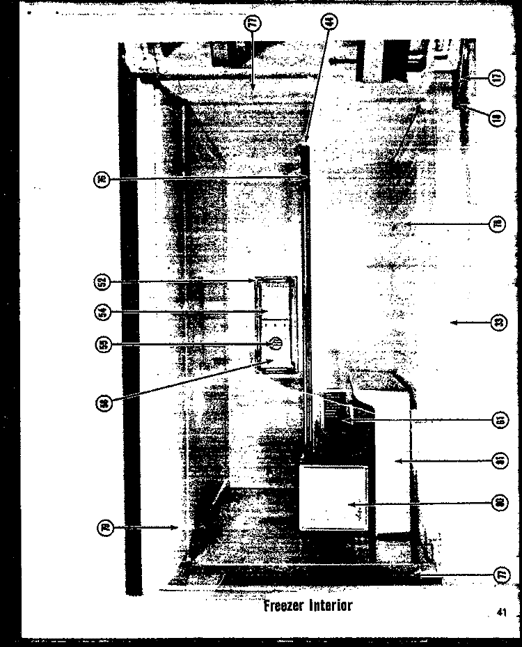 FZ INTERIOR Diagram and Parts List for T-17D  Amana Refrigerator