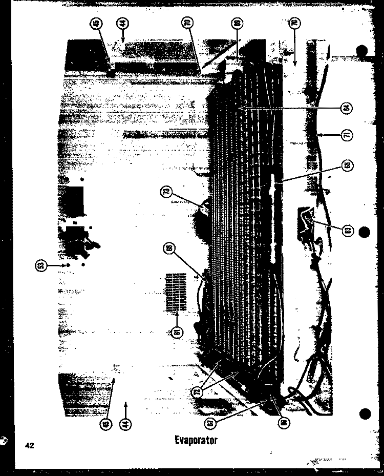EVAP Diagram and Parts List for T-17D  Amana Refrigerator