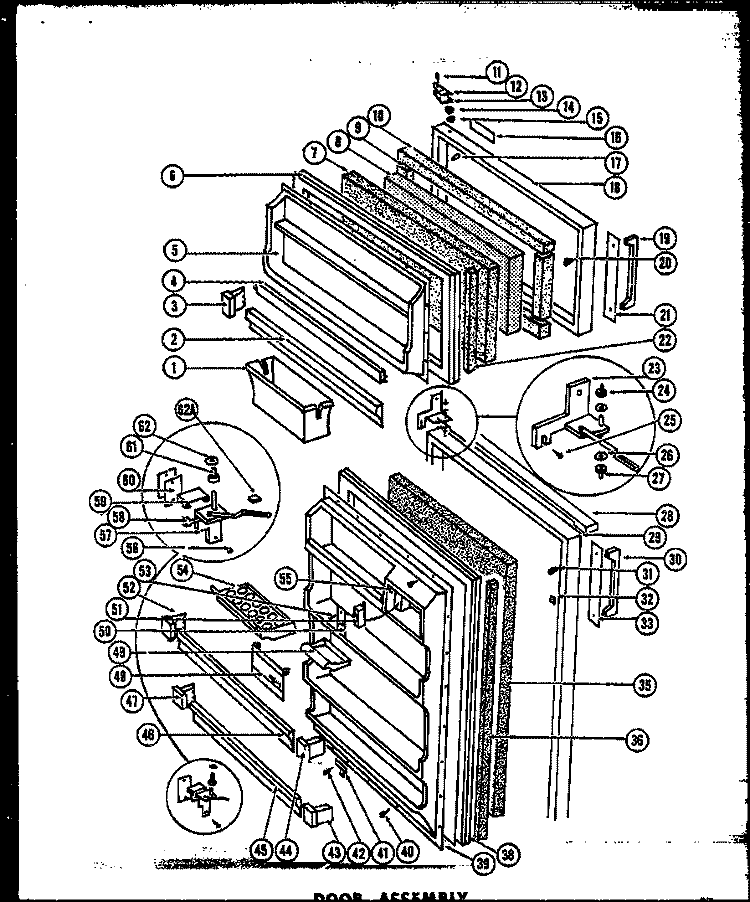 Page 1 Diagram and Parts List for T17LF  Amana Refrigerator