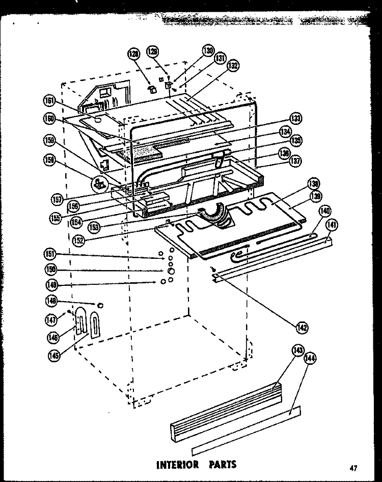 INTERIOR PARTS Diagram and Parts List for TD19F  Amana Refrigerator