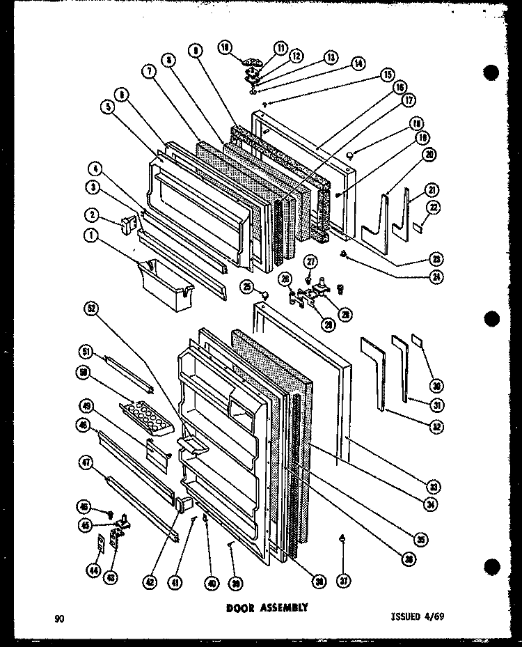 Page 14 Diagram and Parts List for T17F-1  Amana Refrigerator