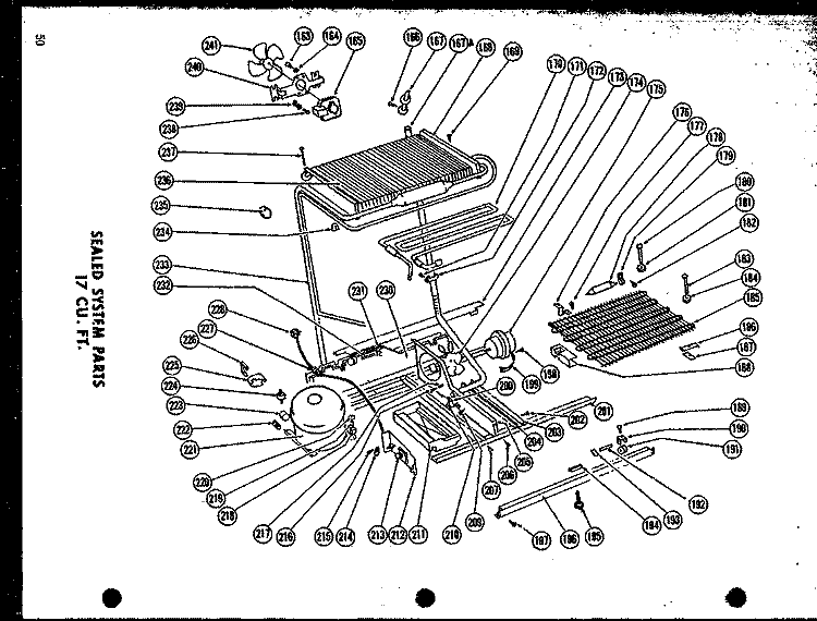 SEALED SYSTEM PARTS 17 CU. FT. Diagram and Parts List for TM17G  Amana Refrigerator
