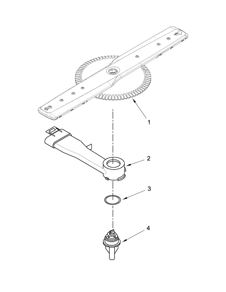 Lower Washarm Parts Diagram and Parts List for MDC4809PAB2  Maytag Dishwasher