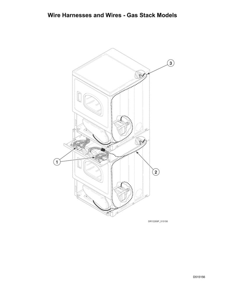 Wire Harnesses/Wiresgas Stack Diagram and Parts List for LSGE5AGW113TW01 1912999999 Speed Queen Dryer