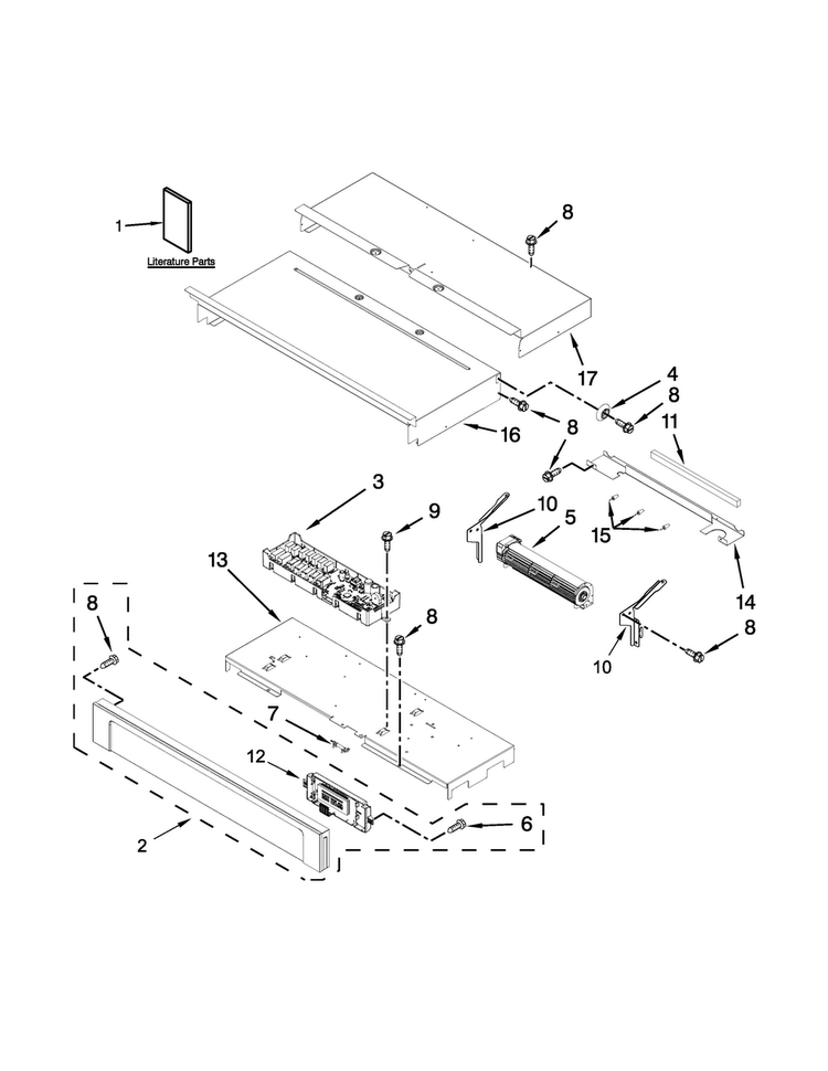 Control Panel Parts Diagram and Parts List for MEW7627DE01  Maytag Wall Oven