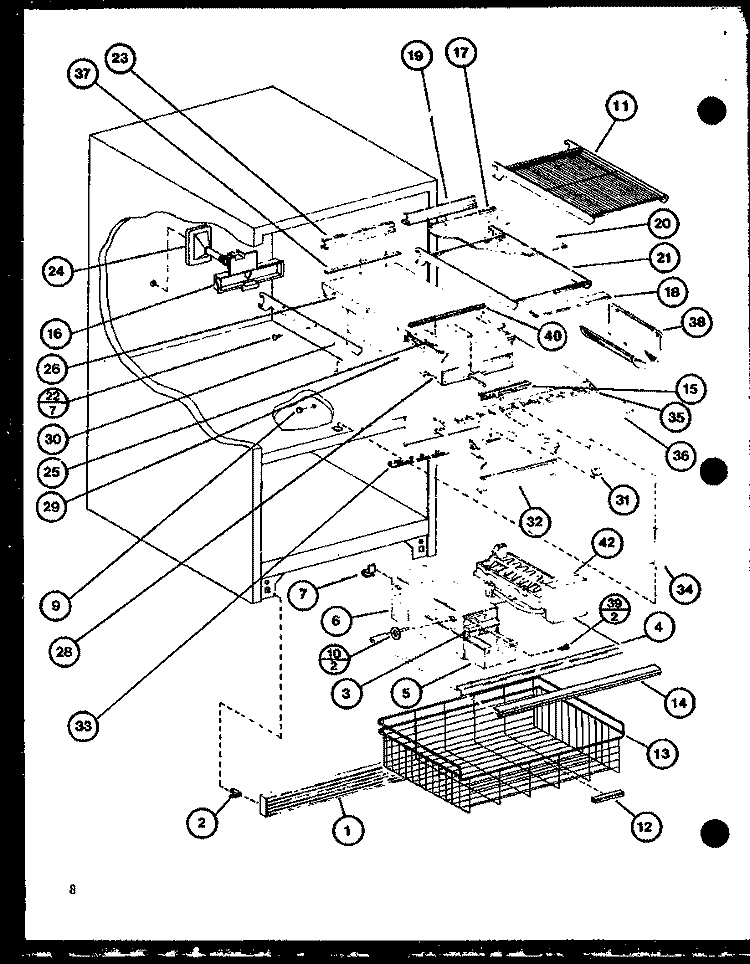 Page 3 Diagram and Parts List for BC20J P7680812W Amana Refrigerator