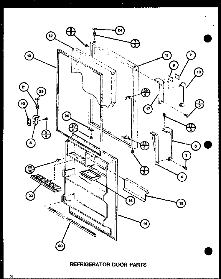 REF DOOR PARTS Diagram and Parts List for TM18H P7711006W Amana Refrigerator