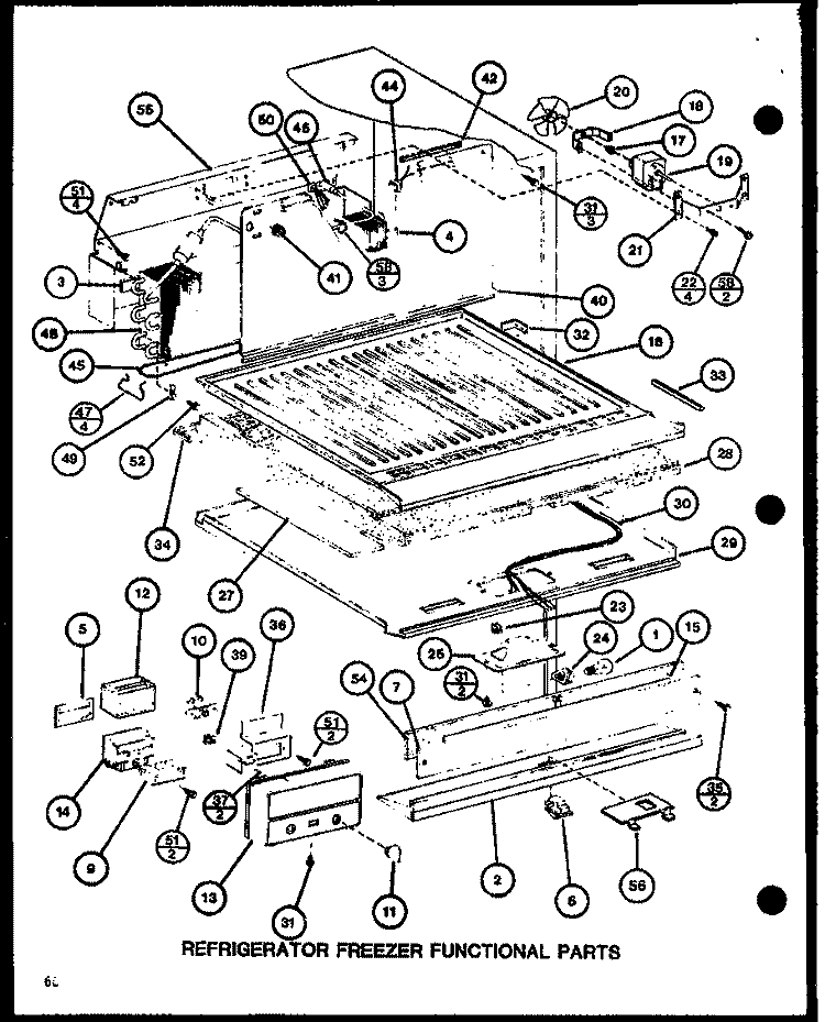 REF FZ FUNCTIONAL PARTS Diagram and Parts List for TC22H P7711018W Amana Refrigerator