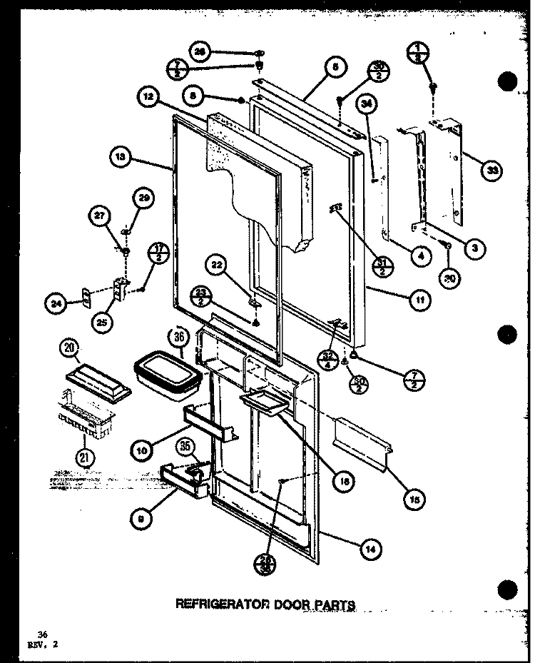 REF DOOR PARTS Diagram and Parts List for TX22K P7859202W Amana Refrigerator