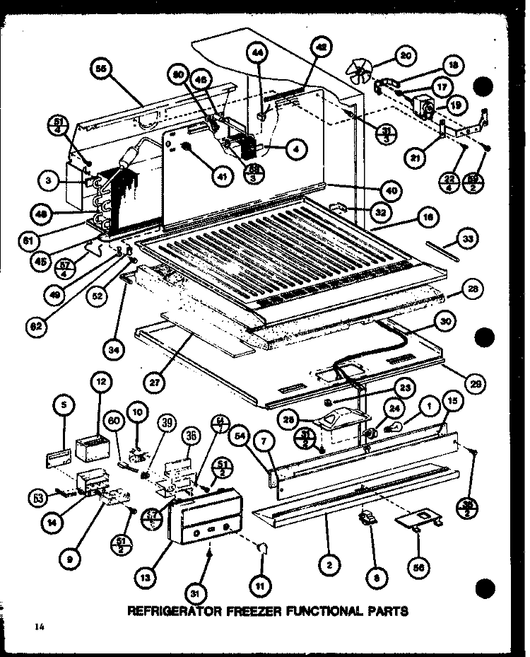 REF FZ FUNCTIONAL PARTS Diagram and Parts List for TMI16K P7803232W Amana Refrigerator