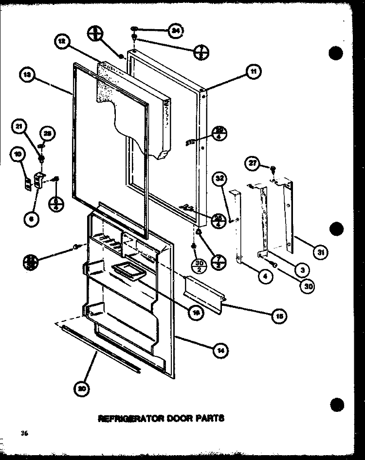 REF DOOR PARTS Diagram and Parts List for TMI20K P7803235W Amana Refrigerator