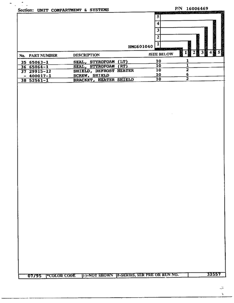 Unit Compartment And System Page 3 Diagram and Parts List for 301040  Admiral Refrigerator