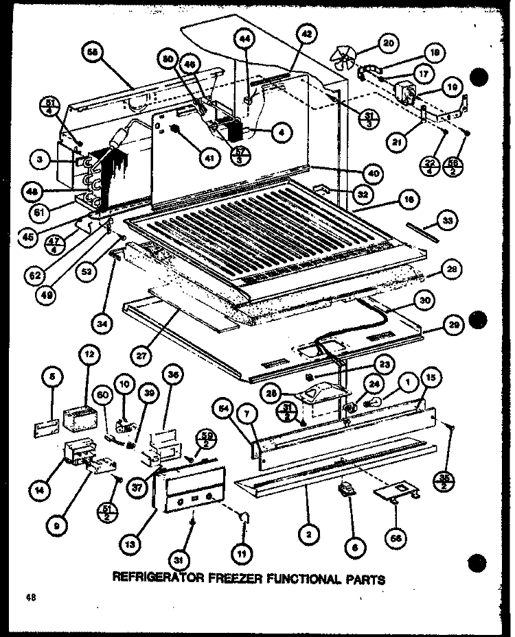 REF FZ FUNCTIONAL PARTS Diagram and Parts List for TC20J P7739010W Amana Refrigerator