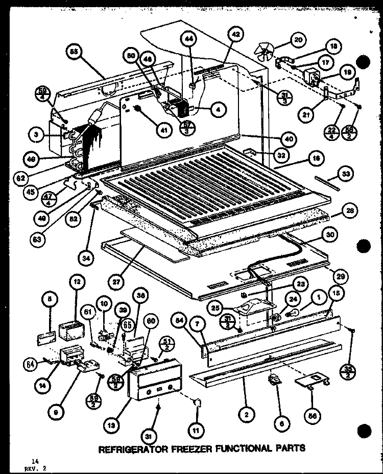 REF FZ FUNCTIONAL PARTS Diagram and Parts List for TLI18K P7803223W Amana Refrigerator