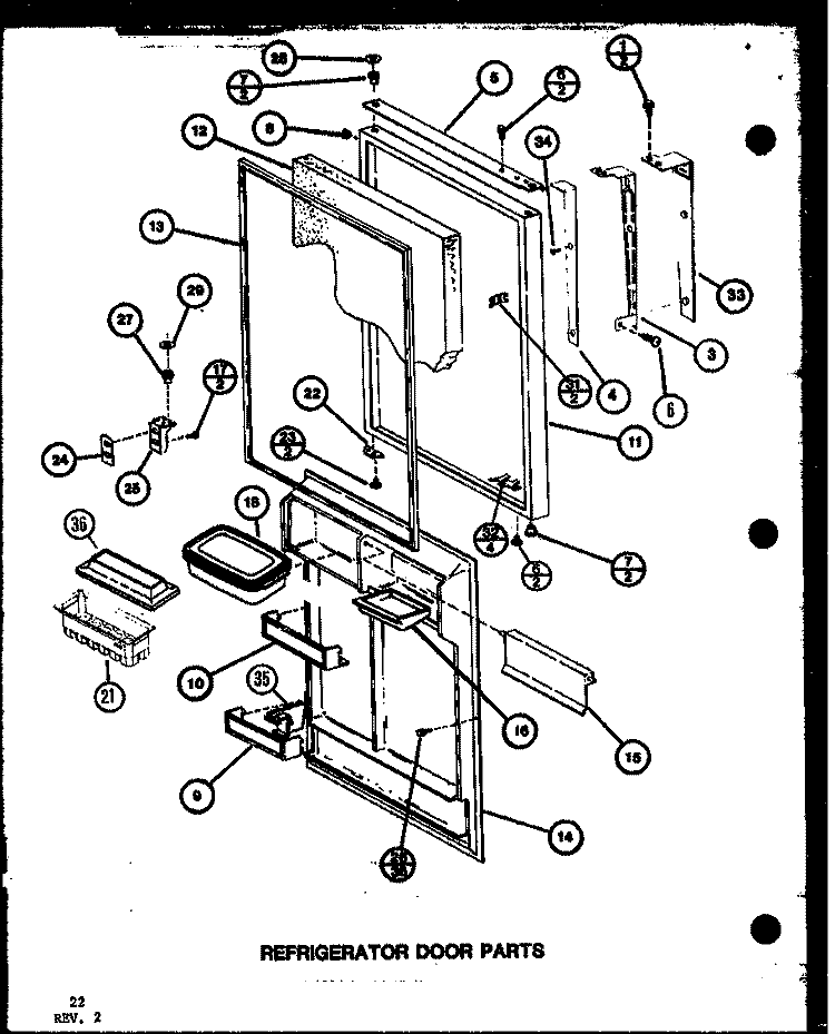 REF DOOR PARTS Diagram and Parts List for TL20K P7803226W Amana Refrigerator