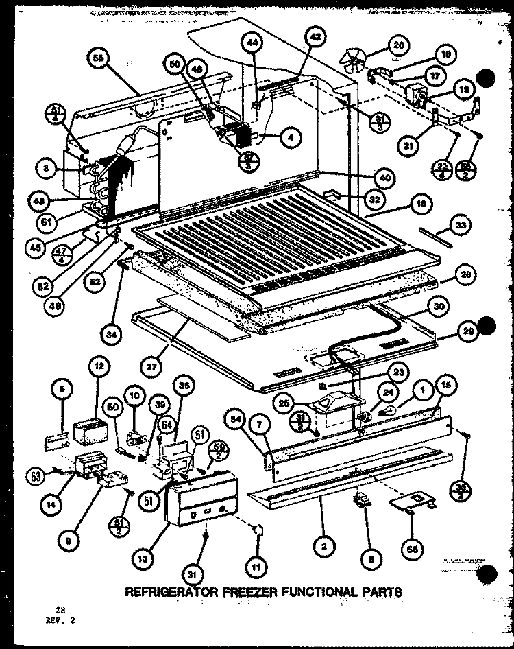 REF FZ FUNCTIONAL PARTS Diagram and Parts List for TL20K P7803226W Amana Refrigerator