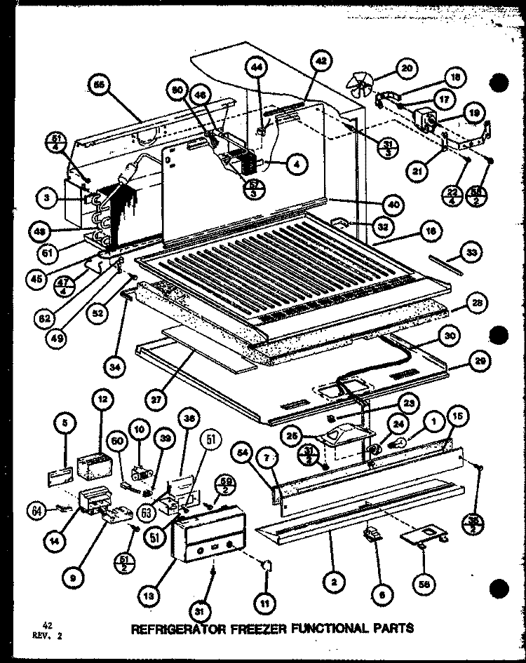 REF FZ FUNCTIONAL PARTS Diagram and Parts List for TL22K P7859204W Amana Refrigerator