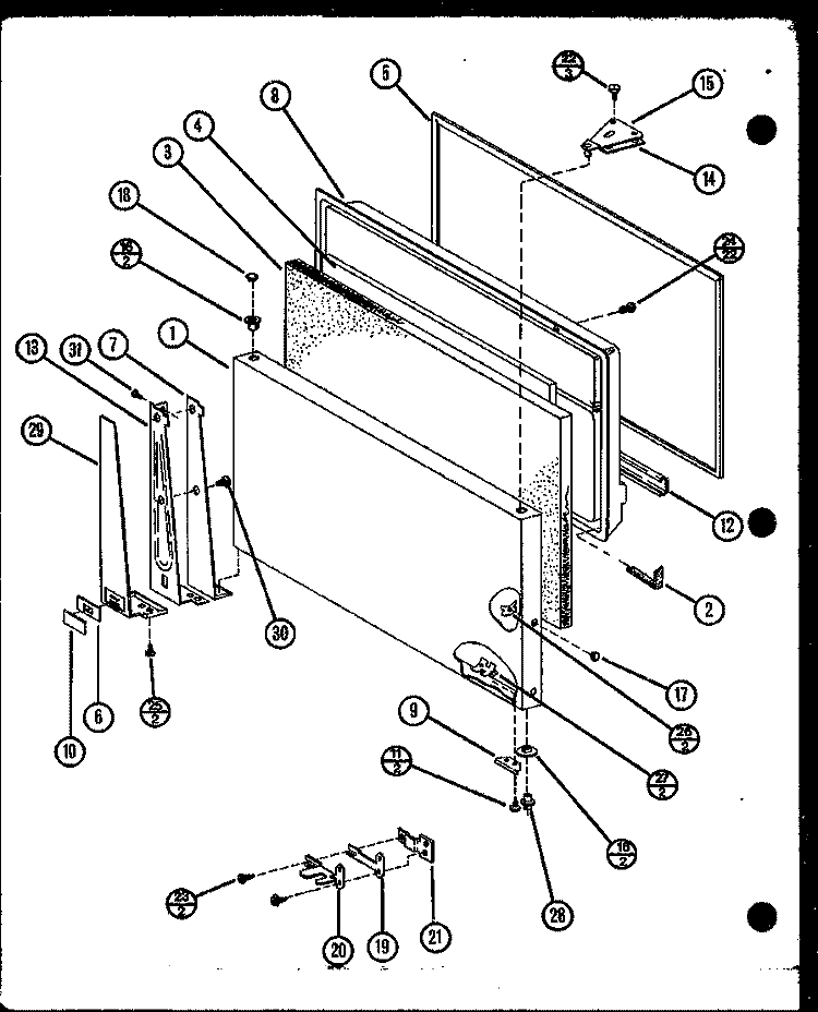 Page 1 Diagram and Parts List for TM16N1 P1106116W Amana Refrigerator
