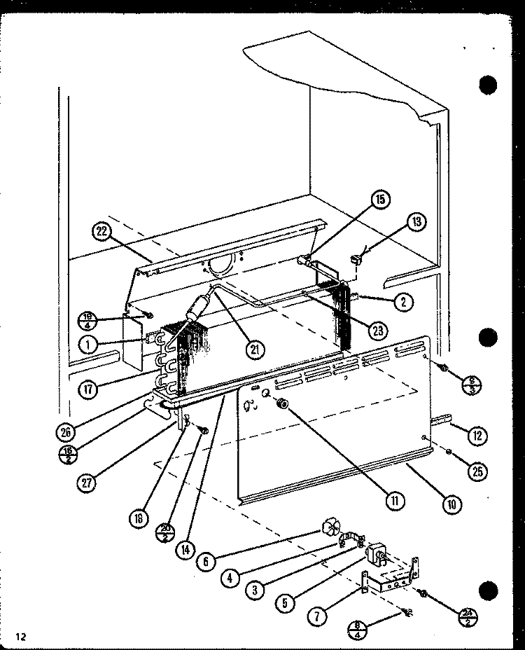 Page 4 Diagram and Parts List for TM16N1 P1106116W Amana Refrigerator
