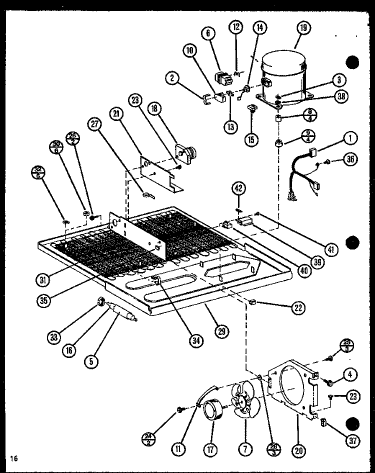 Page 6 Diagram and Parts List for TM16N1 P1106116W Amana Refrigerator