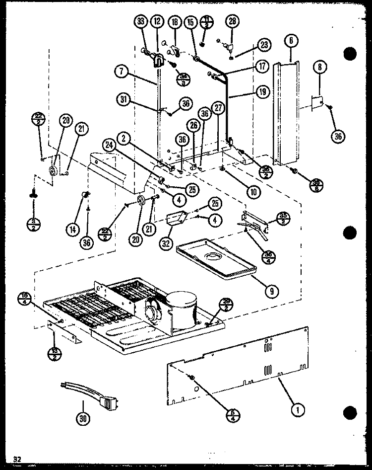 Page 14 Diagram and Parts List for TM18N P1106103W Amana Refrigerator