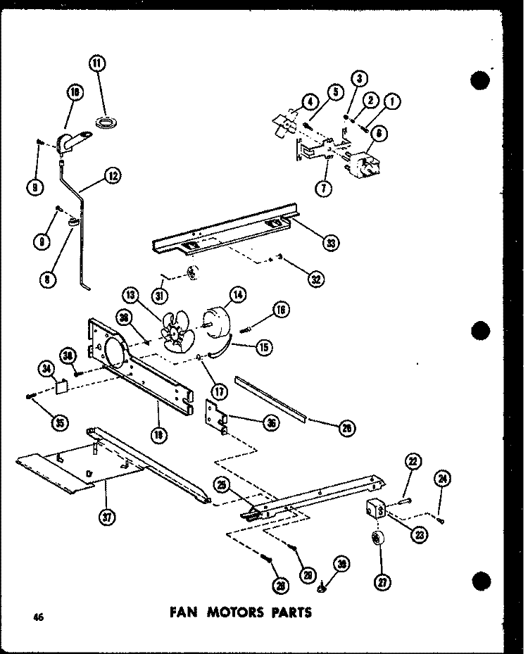 FAN MOTOR PARTS Diagram and Parts List for TD23EA P7466015W A Amana Refrigerator