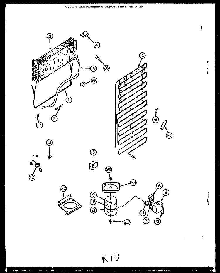 Page 3 Diagram and Parts List for GFD190-1W1 GFD19001W 1 Caloric Refrigerator