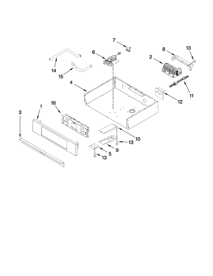 Control Panel And Internal Controls Diagram and Parts List for JJW8430DDB13  Jenn-Air Wall Oven