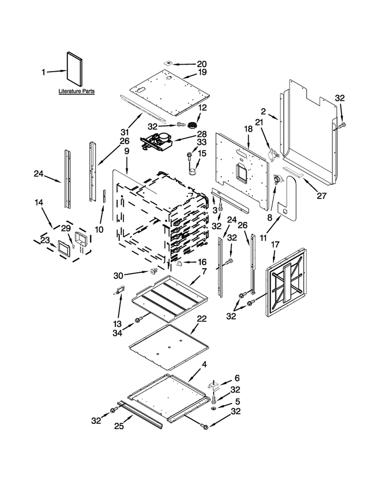 Oven Parts Diagram and Parts List for JMW3430WP02  Jenn-Air Microwave
