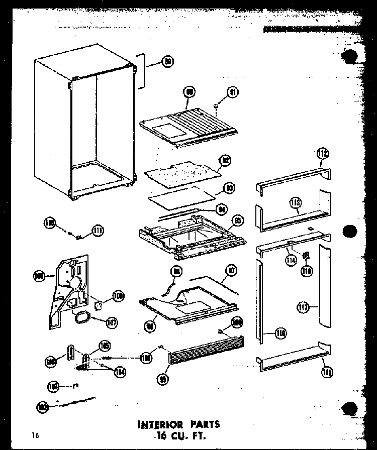 Section 12 Diagram and Parts List for TC18N-A-P60303-59WA  Amana Refrigerator