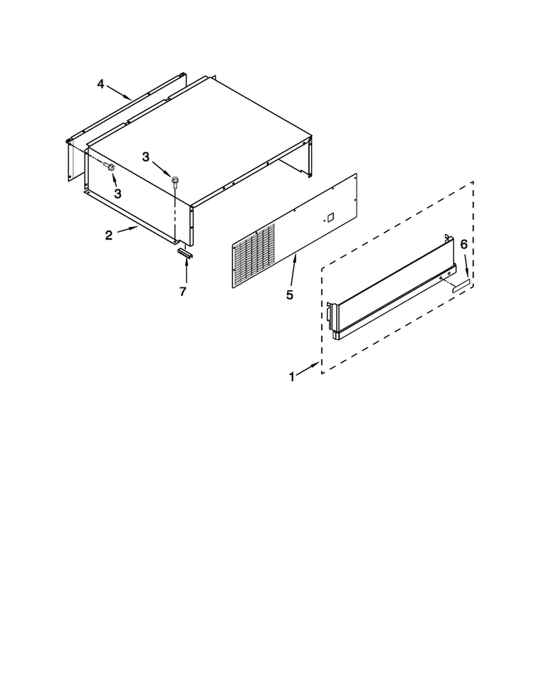 Top Grille And Unit Cover Parts Diagram and Parts List for JS42SEDUDW01  Jenn-Air Refrigerator
