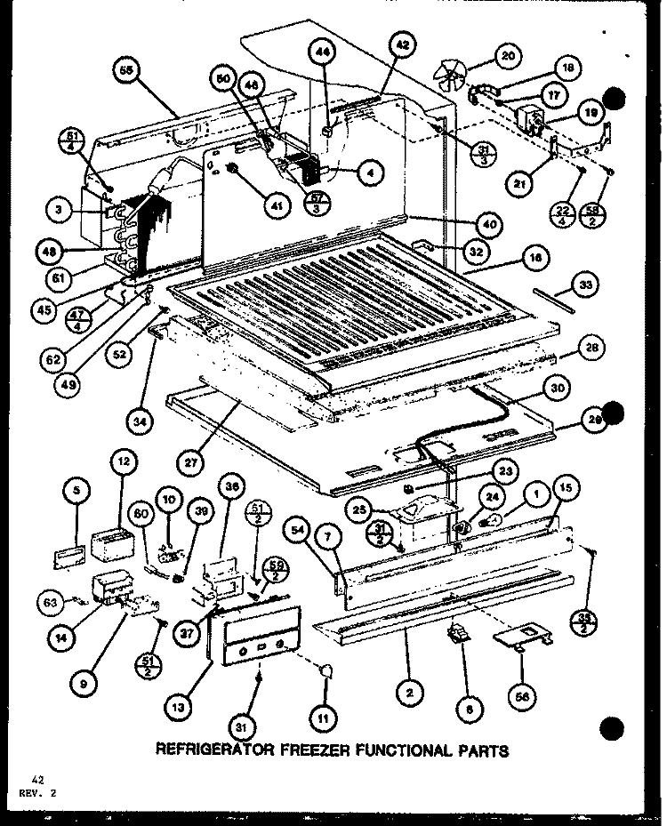 REF FZ FUNCTIONAL PARTS Diagram and Parts List for TR20K P7791130W Amana Refrigerator