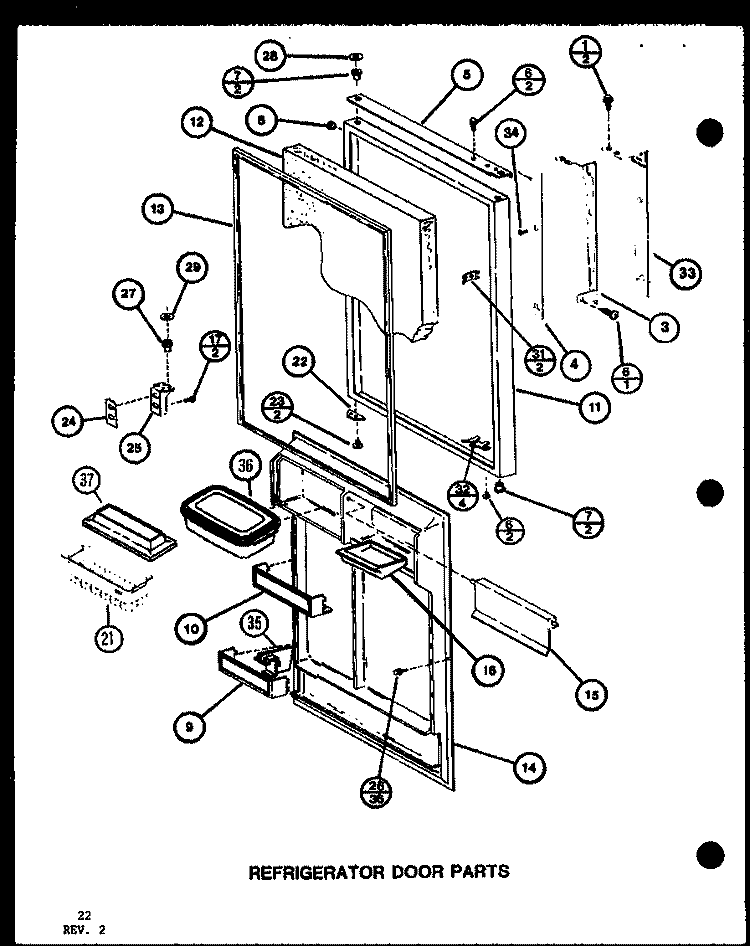 REF DOOR PARTS Diagram and Parts List for TCI20K P7803218W Amana Refrigerator